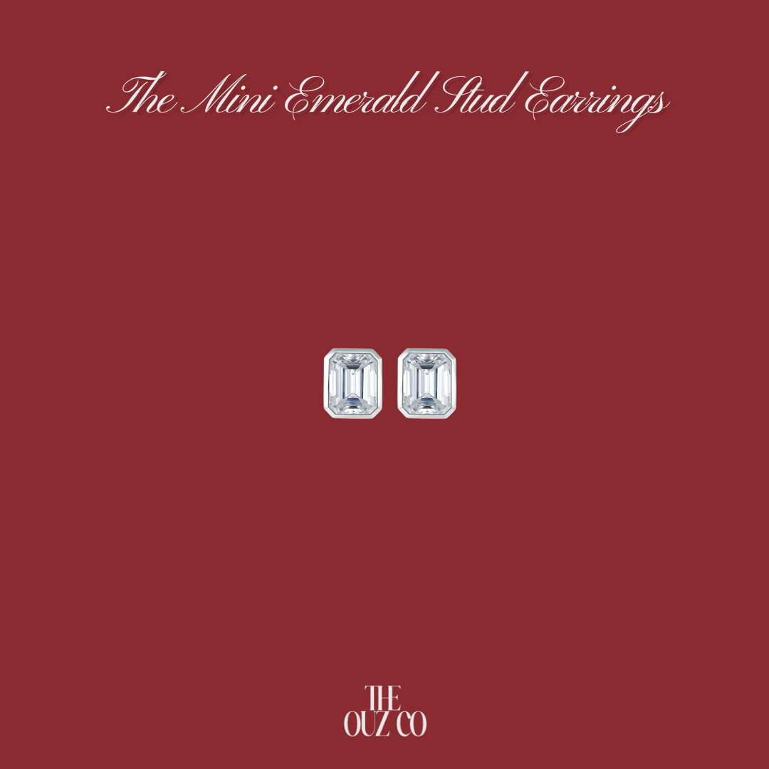 The Mini Emerald Stud Earrings