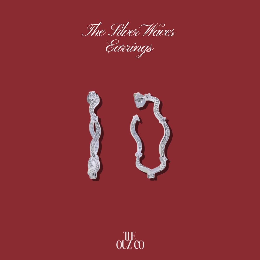 Silver Waves Earrings
