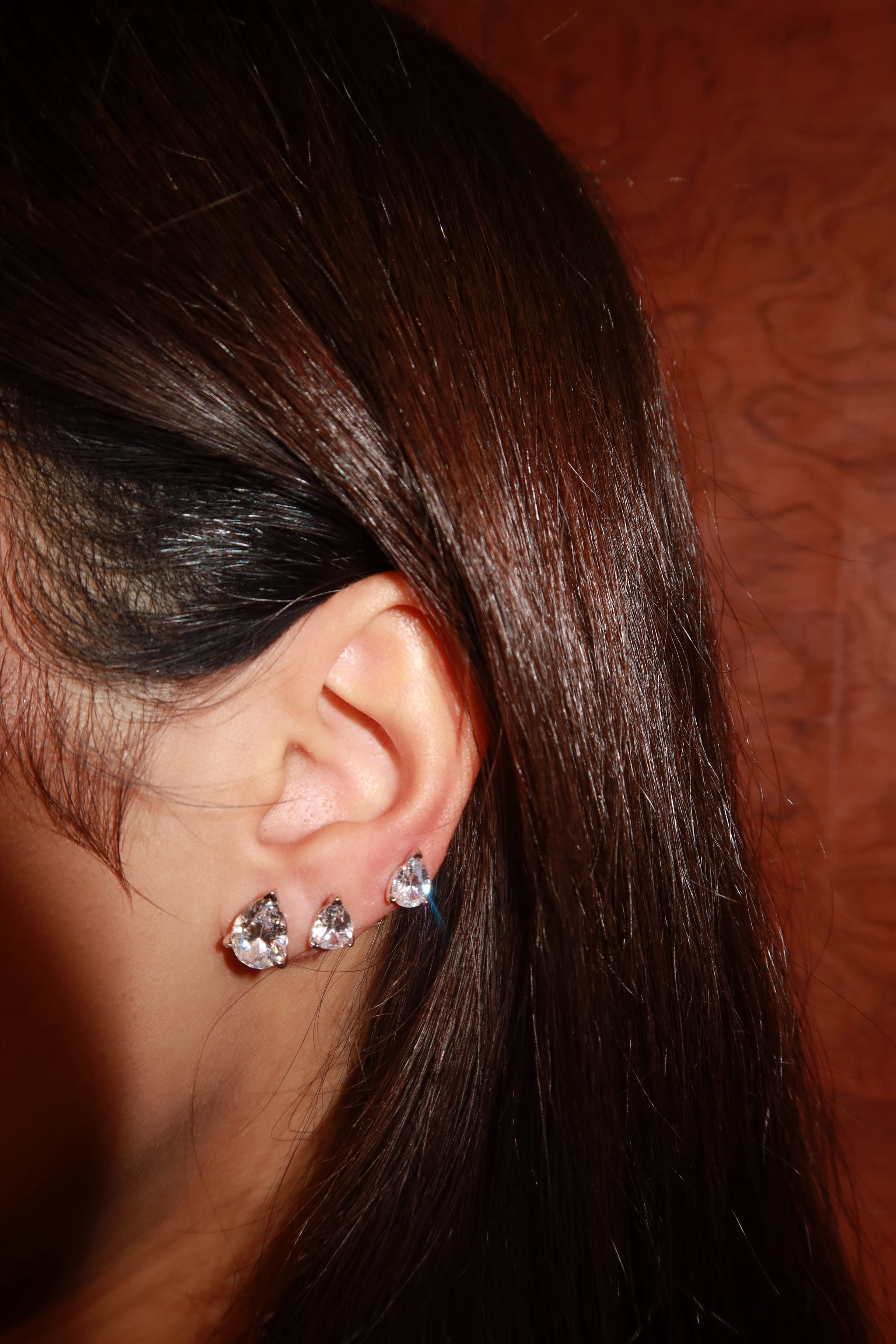 Mini Pear Cut Earrings