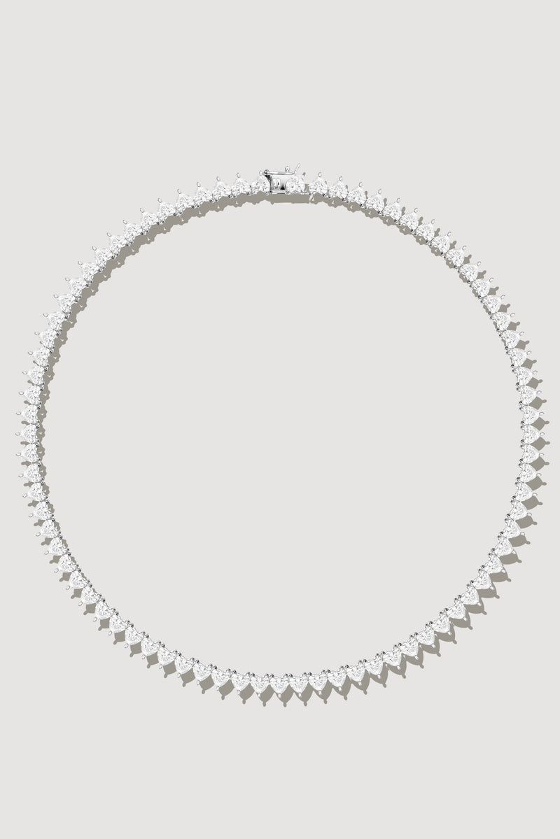 Heart Tennis Necklace