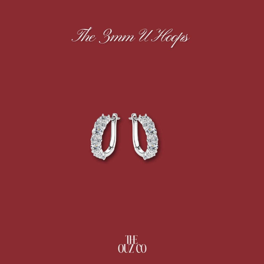 The 3mm U Hoops Earrings
