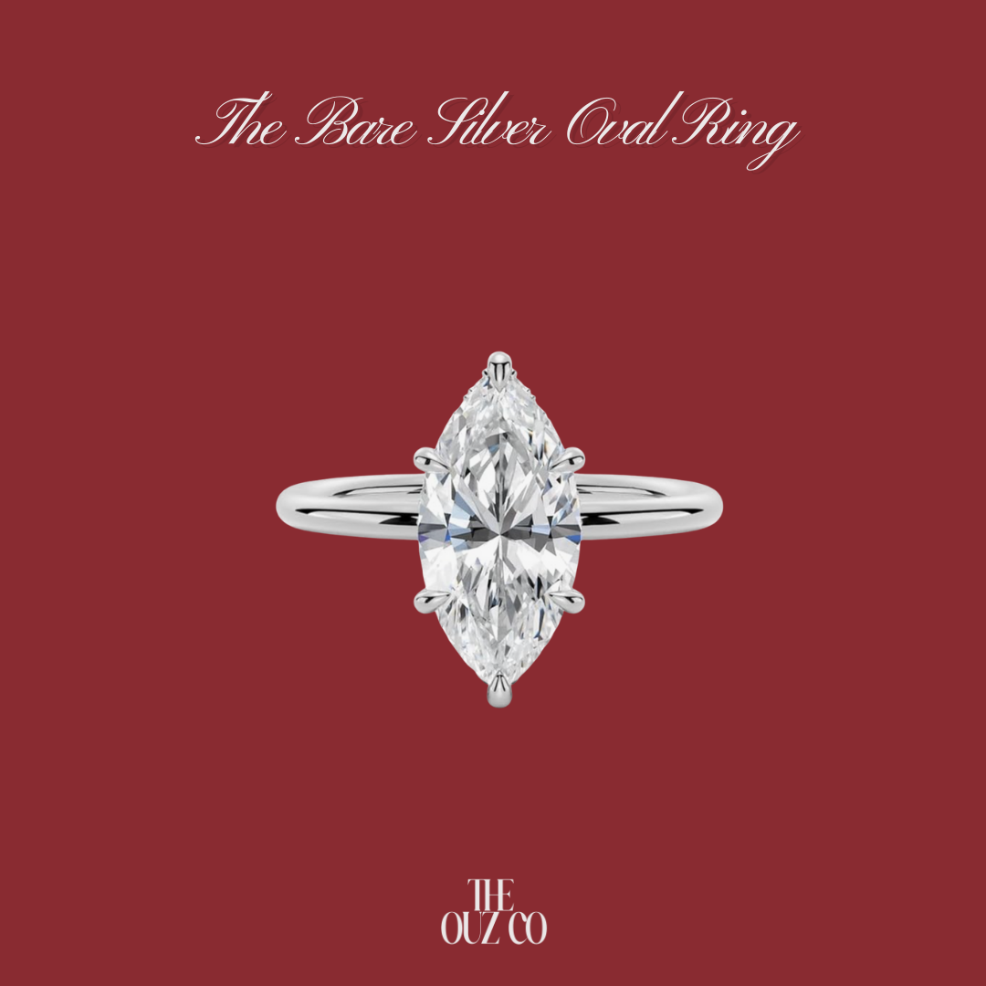 The Bare Silver Oval Ring