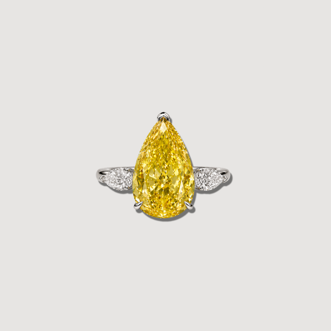 The Amber Pear Shape Ring
