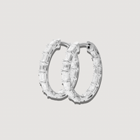 The Emerald Cut Hoops