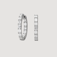 The Emerald Cut Hoops
