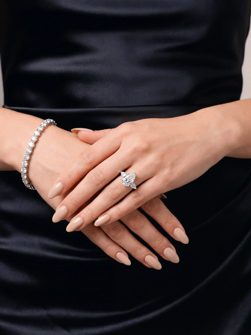The 3 Pear Cut Ring