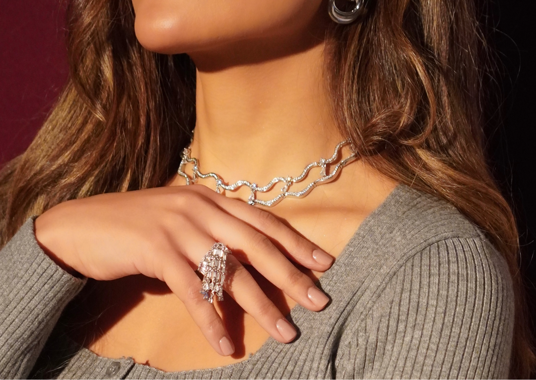The Silver Teardrops Necklace