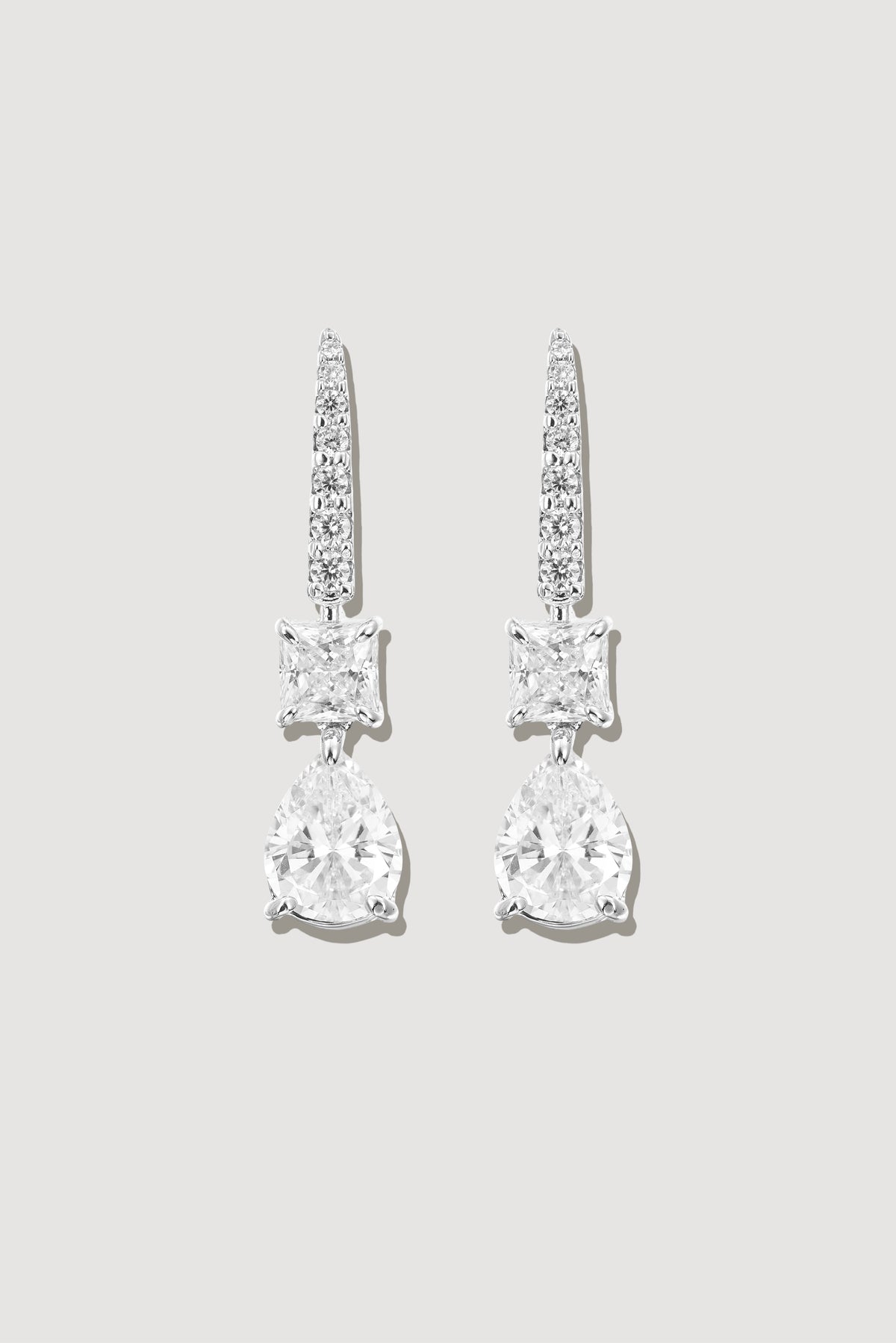 Pear Line Drop Earrings