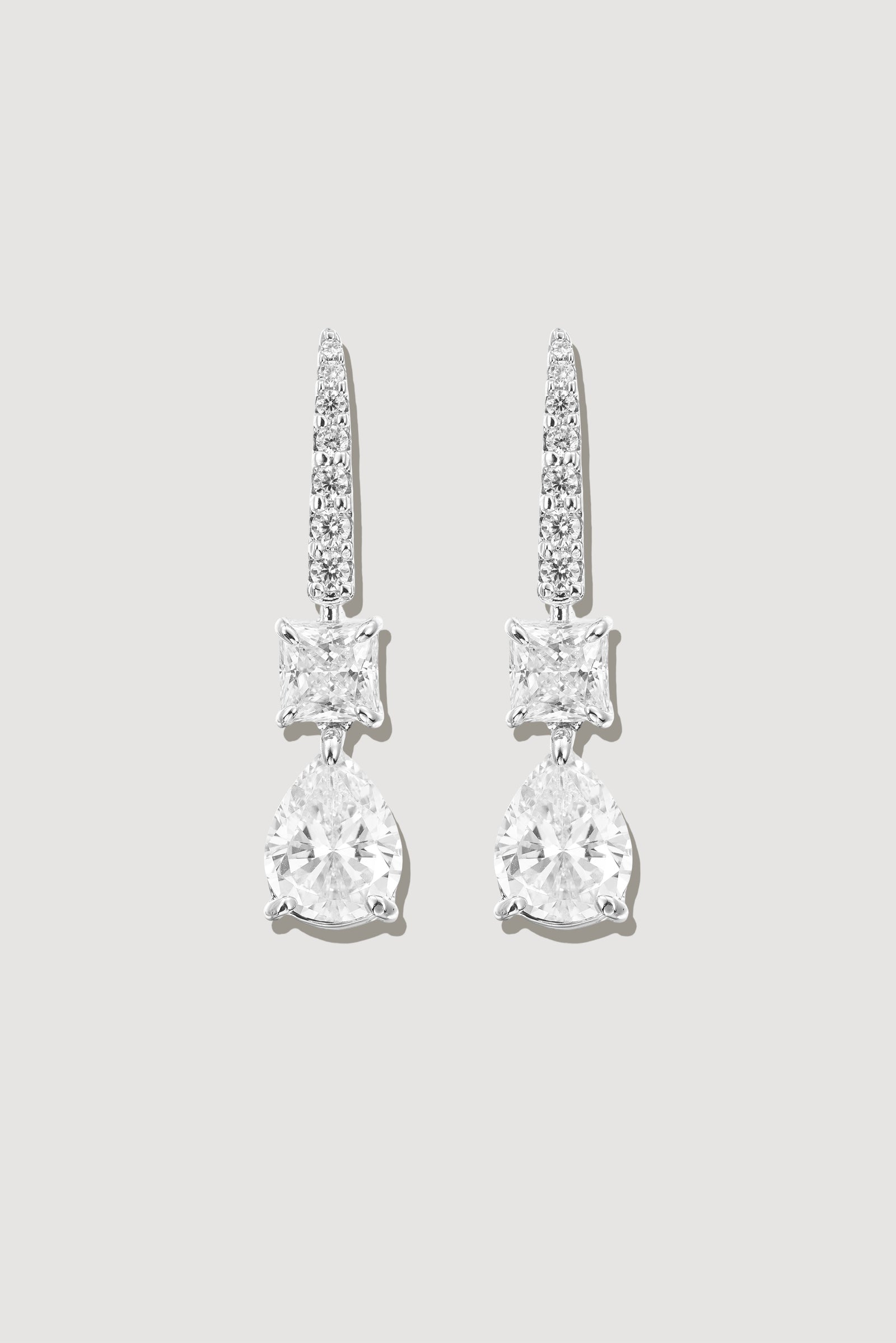Pear Line Drop Earrings