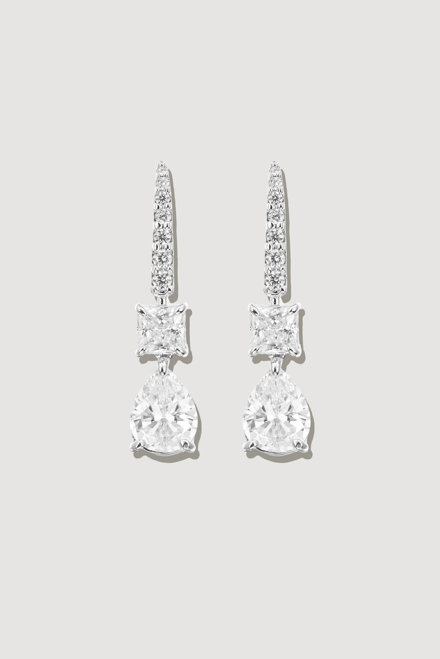 Pear Line Drop Earrings
