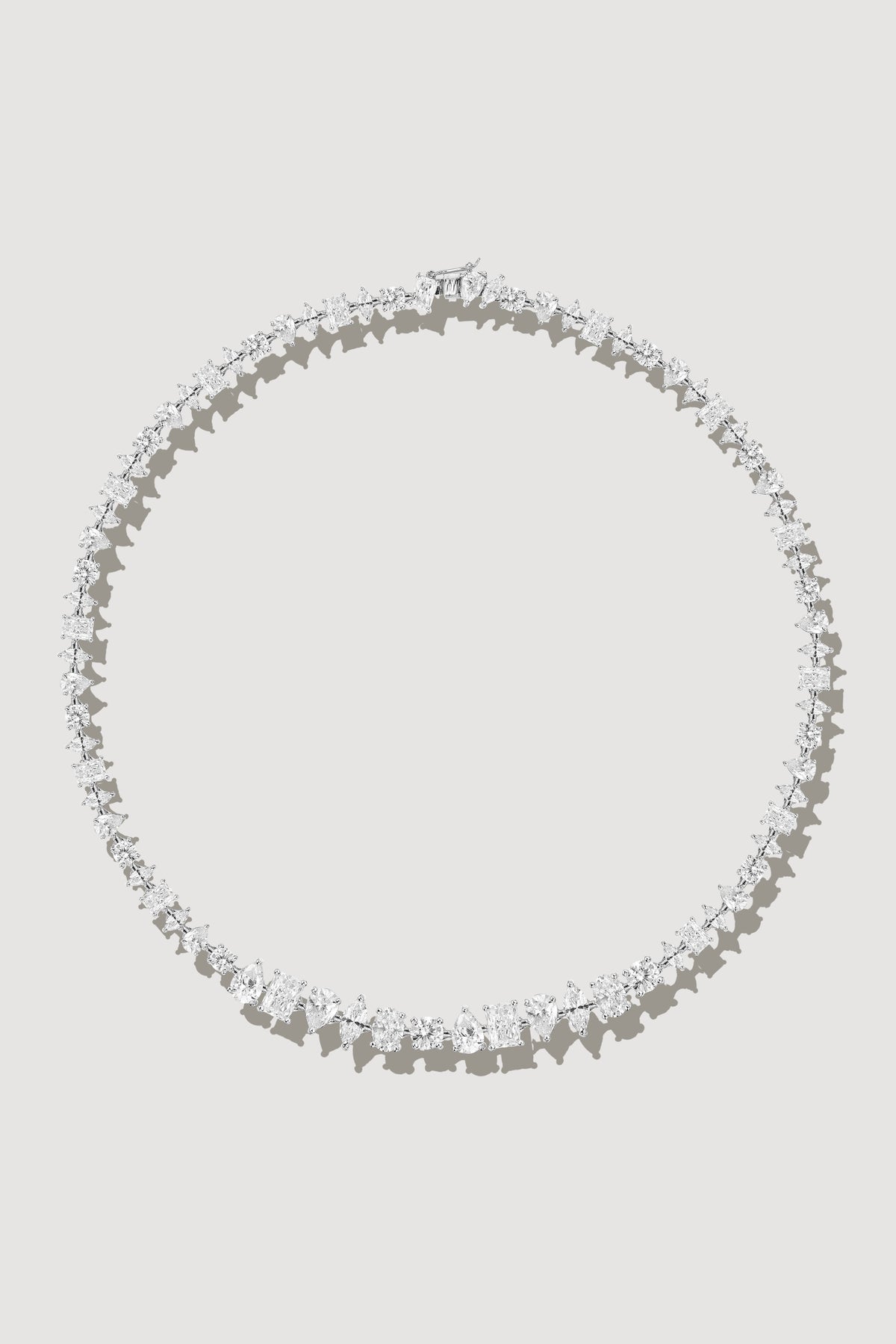 Mixed Cut Tennis Necklace