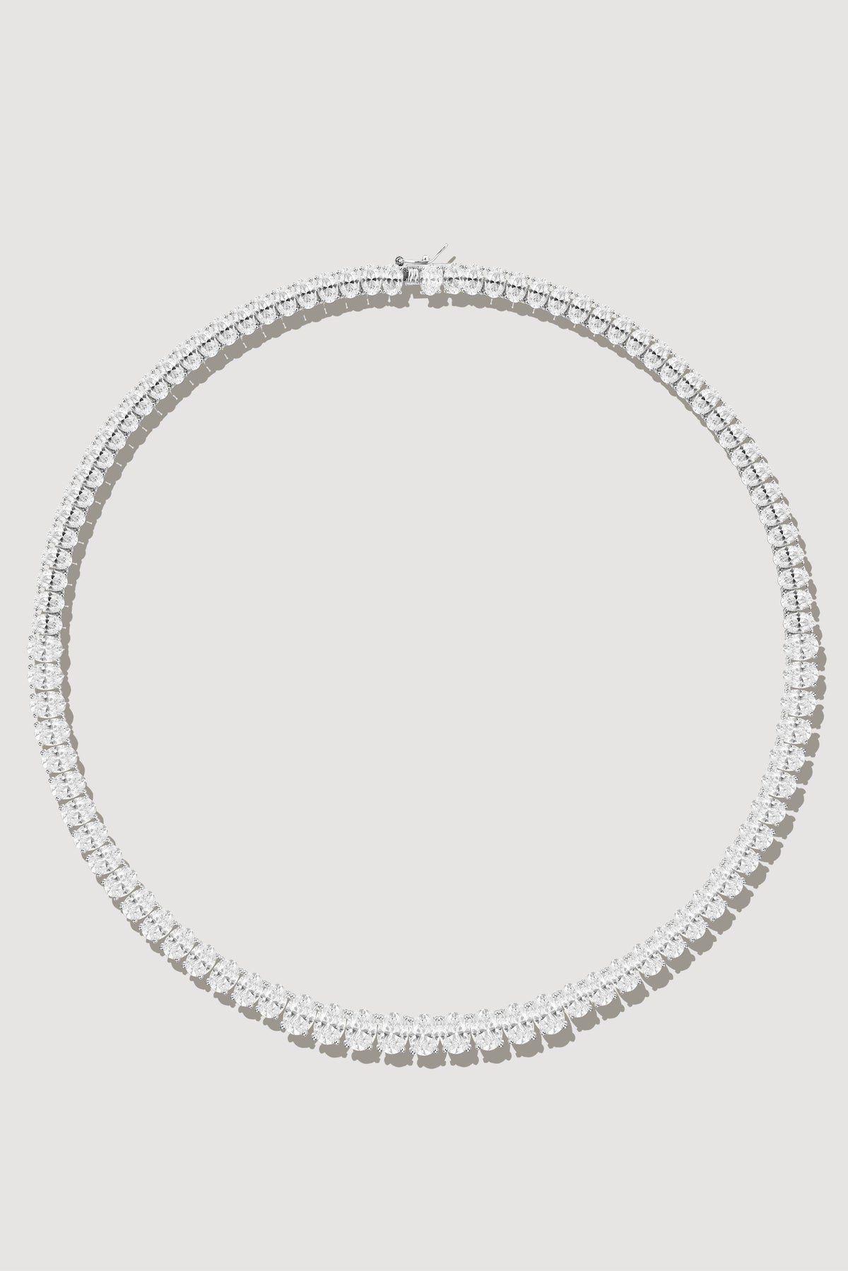Graduated Oval Tennis Necklace