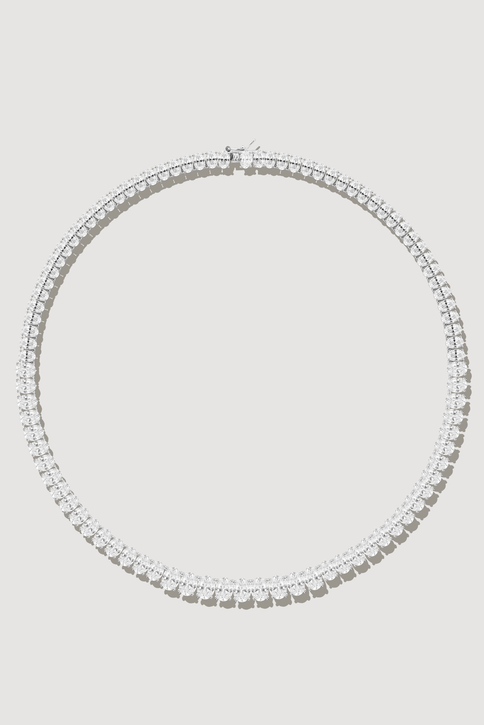 Graduated Oval Tennis Necklace