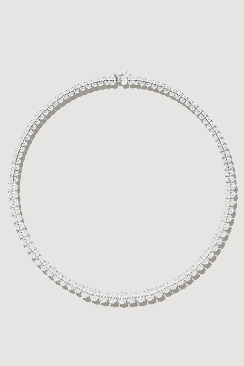 Graduated Oval Tennis Necklace