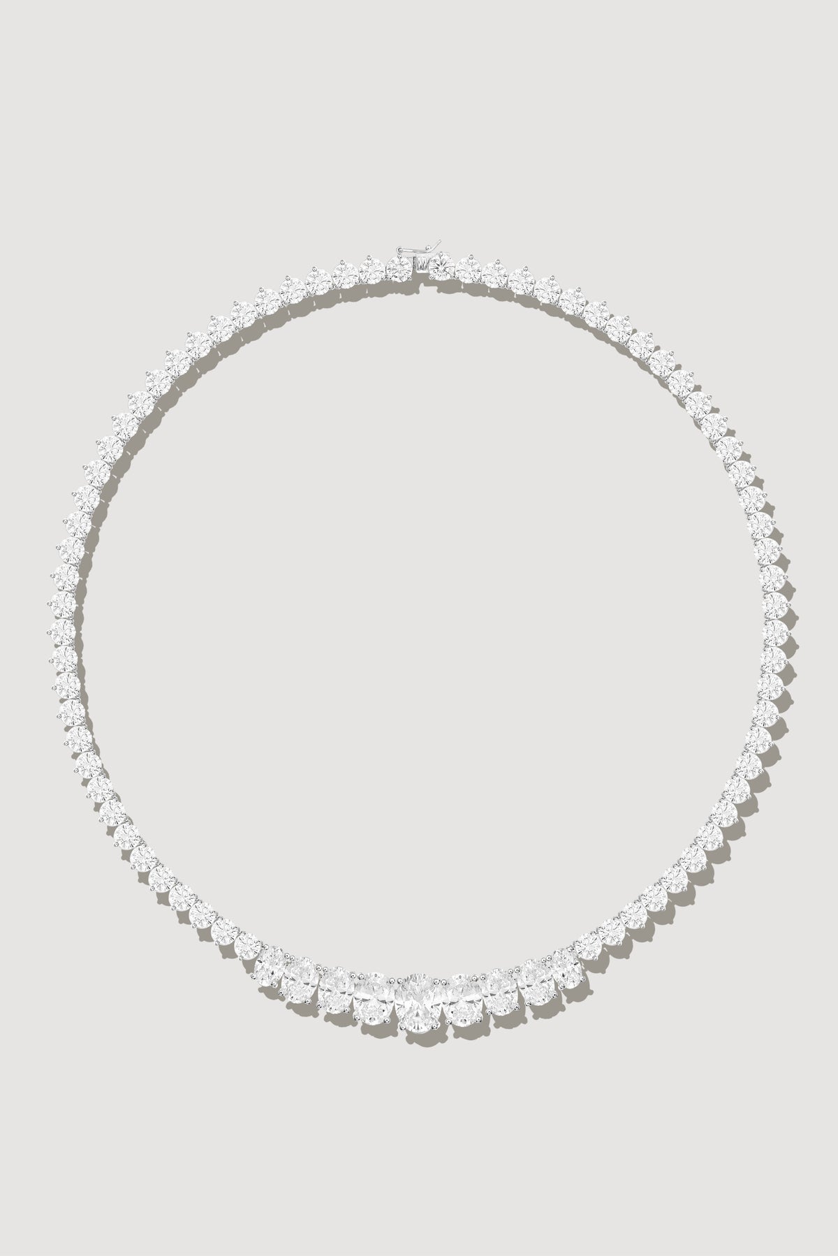 Oval & Round Cascade Necklace