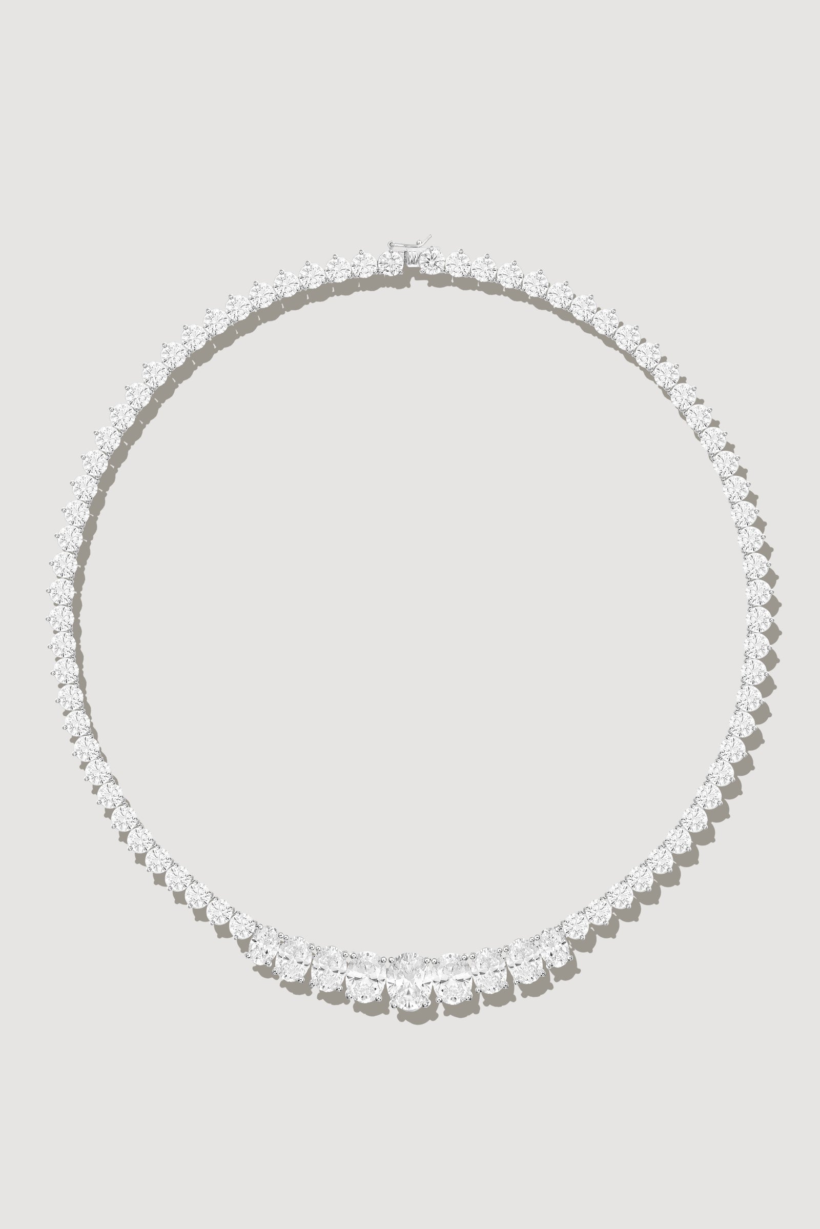 Oval & Round Cascade Necklace