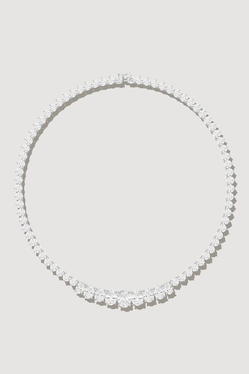 Oval & Round Cascade Necklace