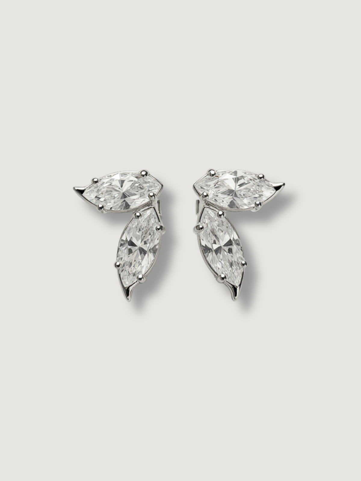 Shad Twin Pear Studs