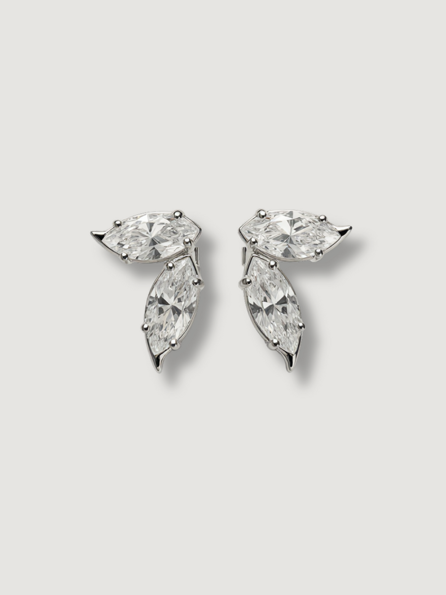 Shad Twin Pear Studs