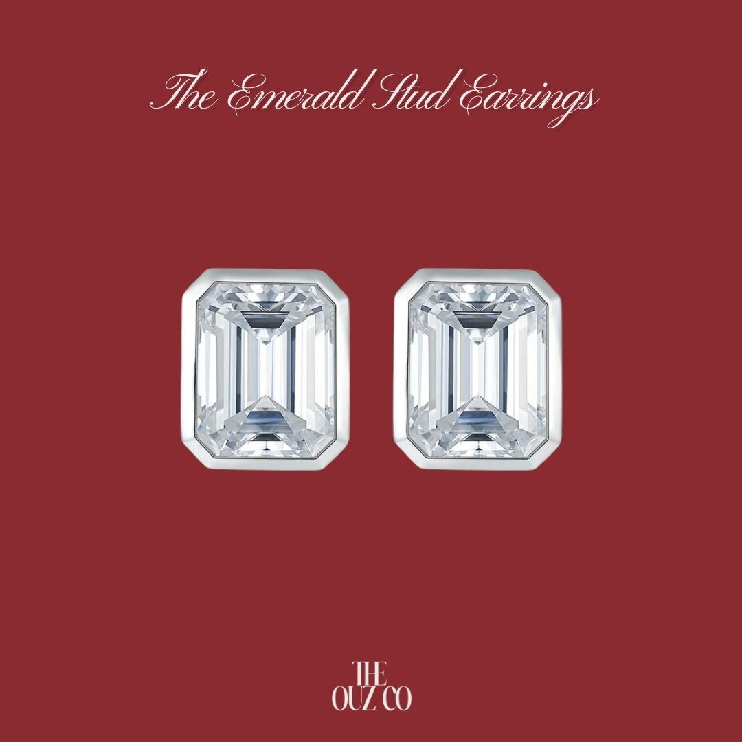 The Mini Emerald Stud Earrings
