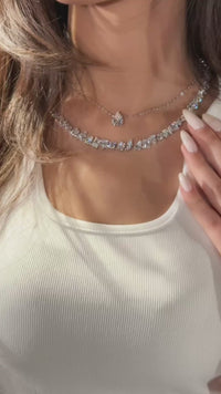 Mixed Cut Tennis Necklace